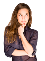 people & Thinking woman free transparent png image.