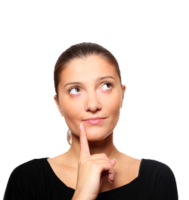 people & Thinking woman free transparent png image.