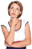 people & Thinking woman free transparent png image.