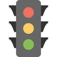 cars & Traffic light free transparent png image.