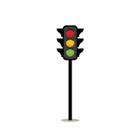 cars & Traffic light free transparent png image.