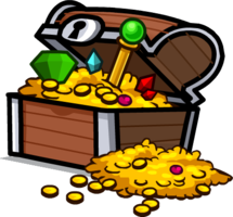 Treasure chest&jewelry png image