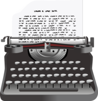 technic & Typewriter free transparent png image.