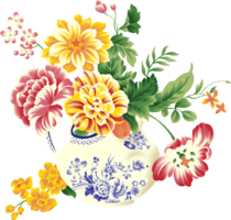 flowers & vase free transparent png image.