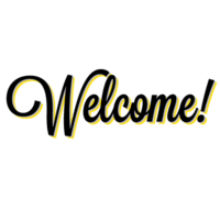 words phrases & Welcome free transparent png image.
