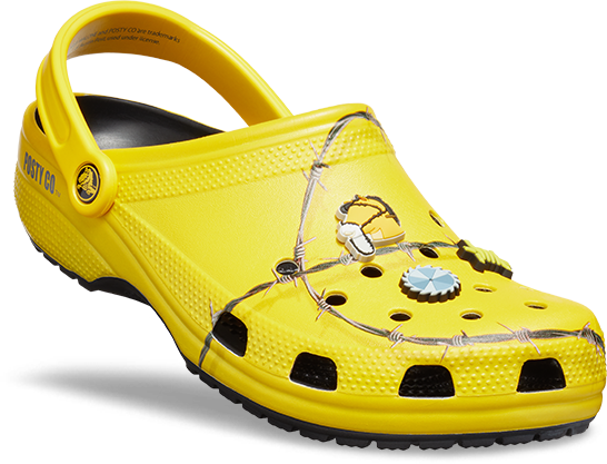 transparent platform crocs